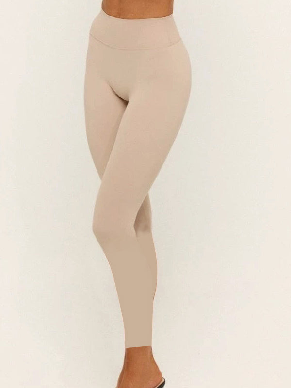 High-rise Solid Color Quick Dry Leggings