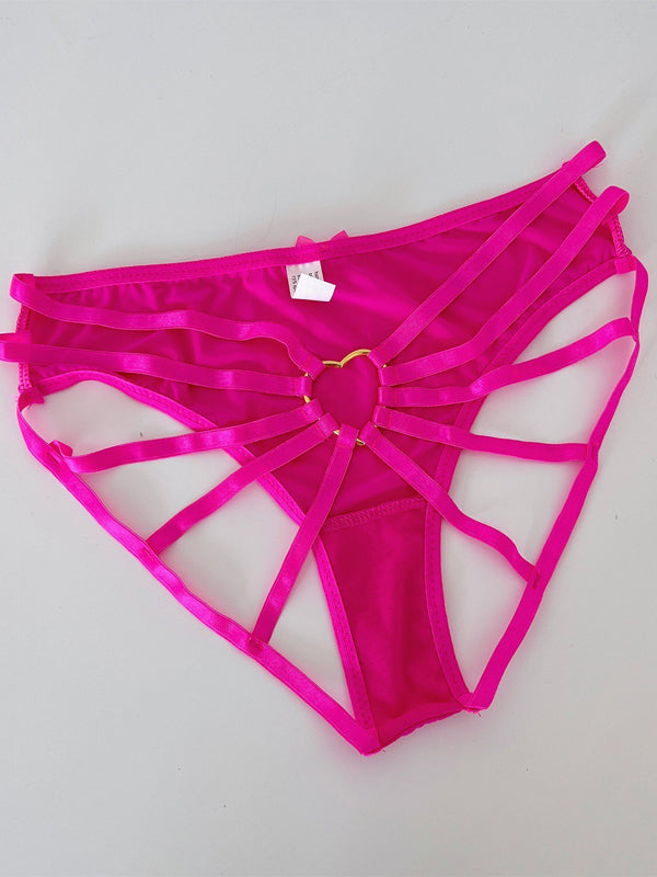 Heart Shape Cross Hollow Out Panties