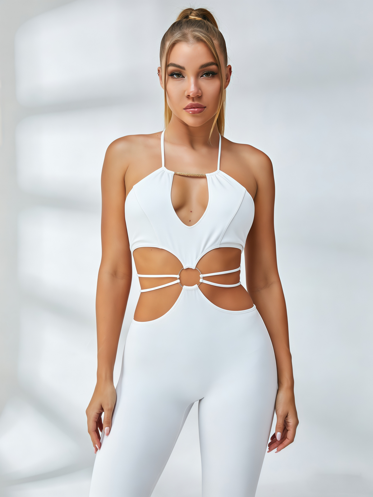 Hollow Out Backless Jumpsuit