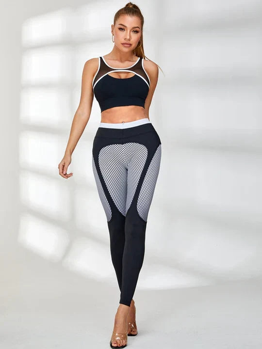 Pop Style Contrast Color Leggings