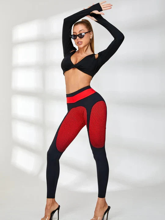 Pop Style Contrast Color Leggings