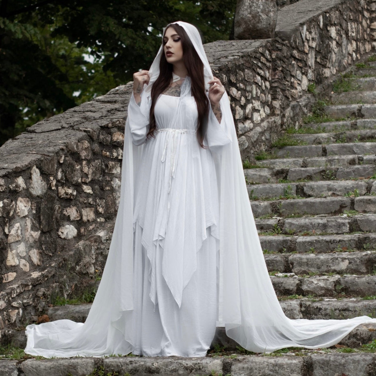 Emberlynn Medieval Renaissance Fantasy Hooded Cloak