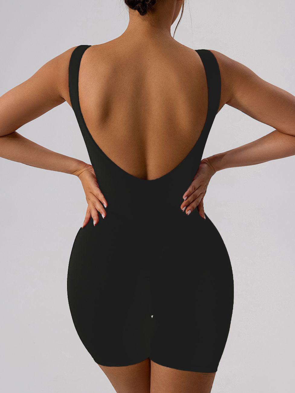 Hollow Out U Back High-Support Scrunch Bum Romper