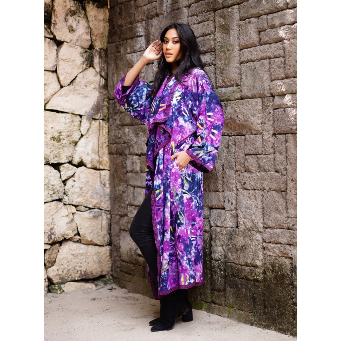 Yvonne Boho Jacket Duster Long Sleeve Cascade Bali Batik