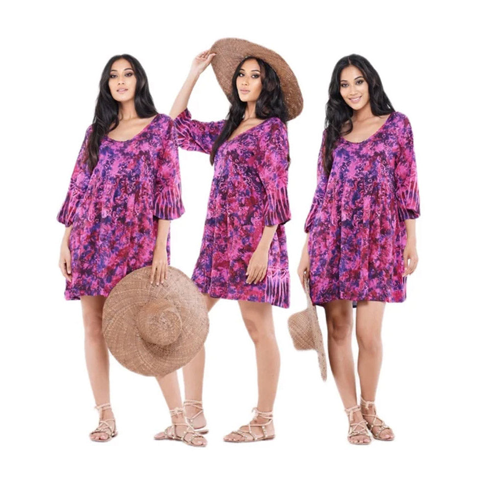 Charlotte Cottagecore Overisze Hippie Baby Doll Short Dress