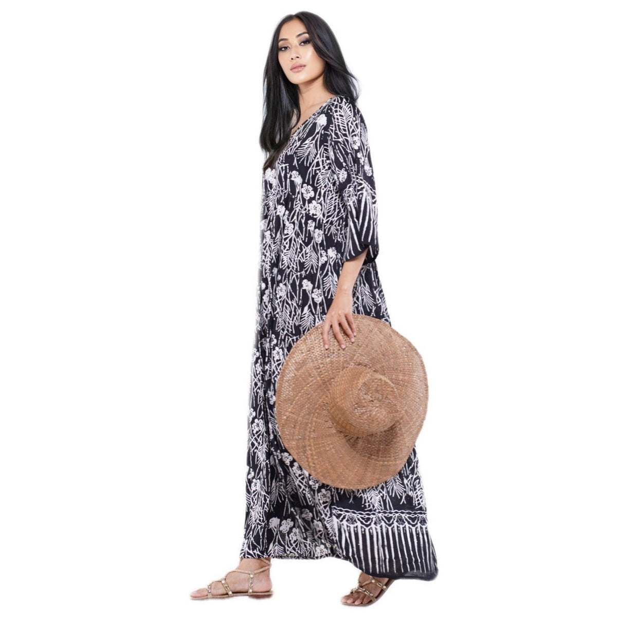 Mariana Bali Batik Empire Baby Doll Maxi Dress