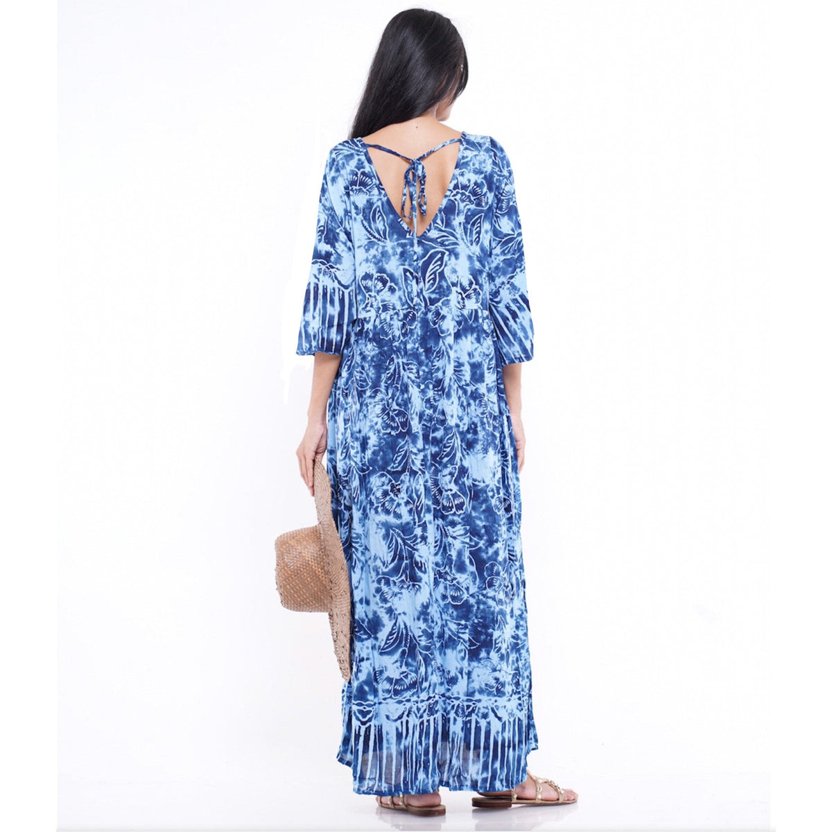Mariana Bali Batik Empire Baby Doll Maxi Dress