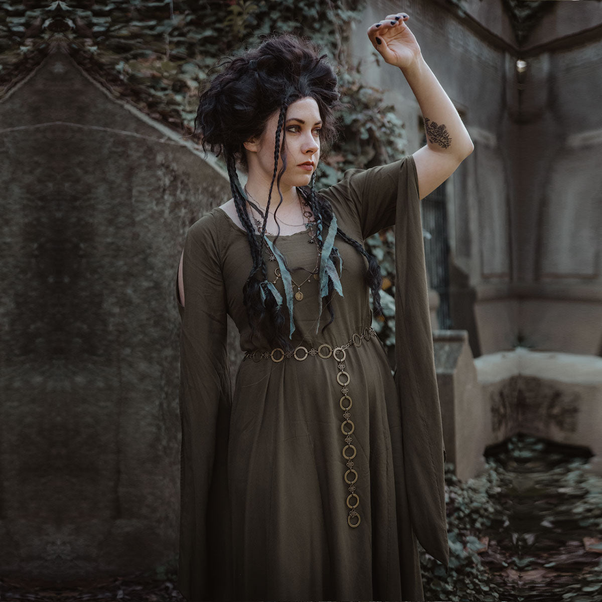 Carrie Cottagegoth Renaissance Bohemian Maxi Dress