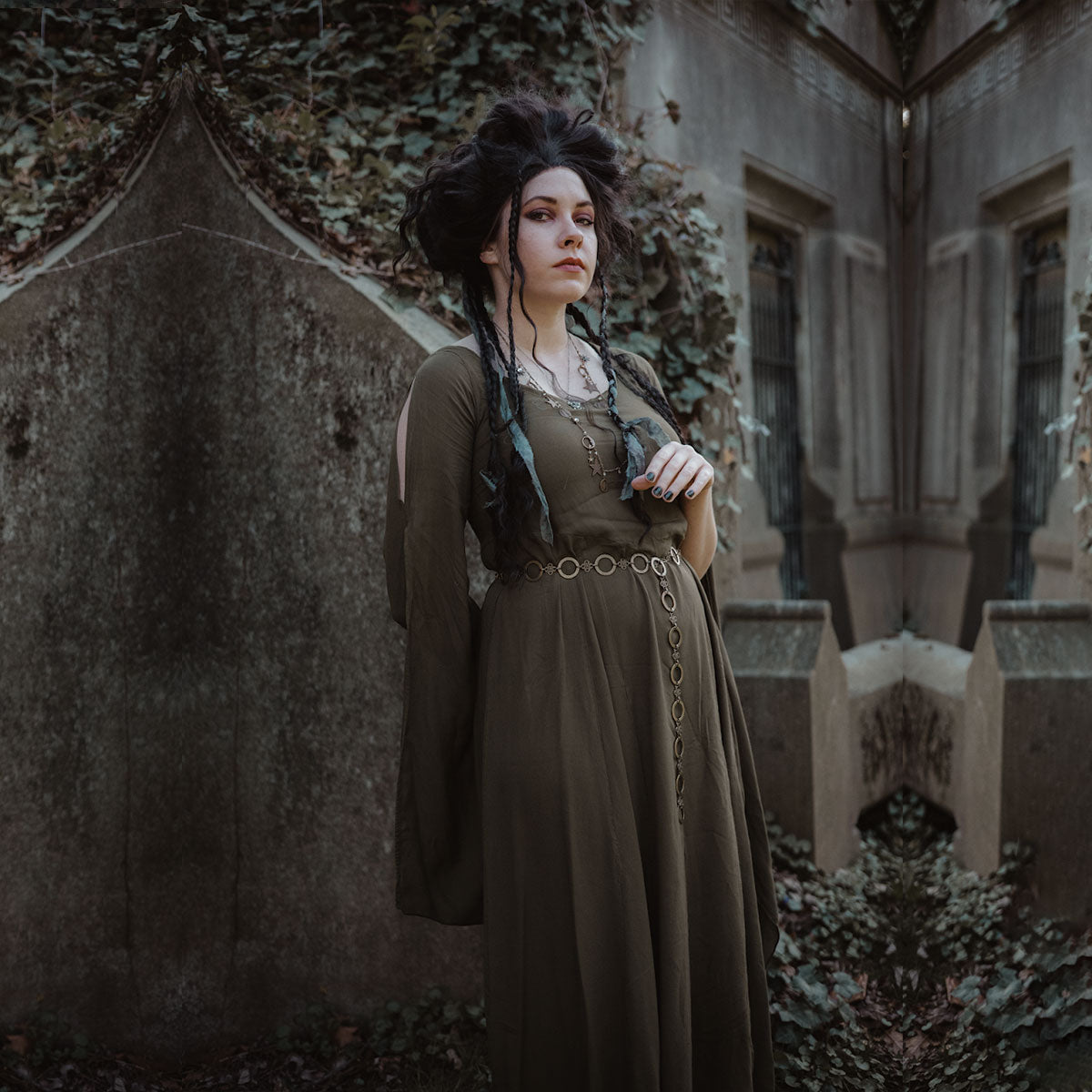 Sariah Renaissance Flowing Sleeve Boho Maxi Dress