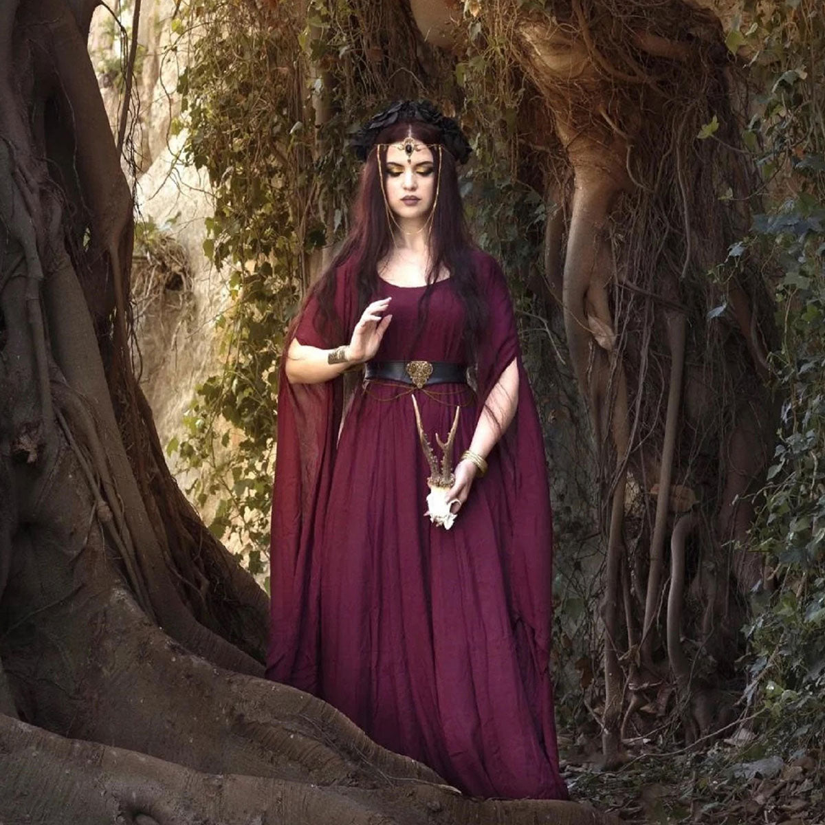 Sariah Renaissance Flowing Sleeve Boho Maxi Dress