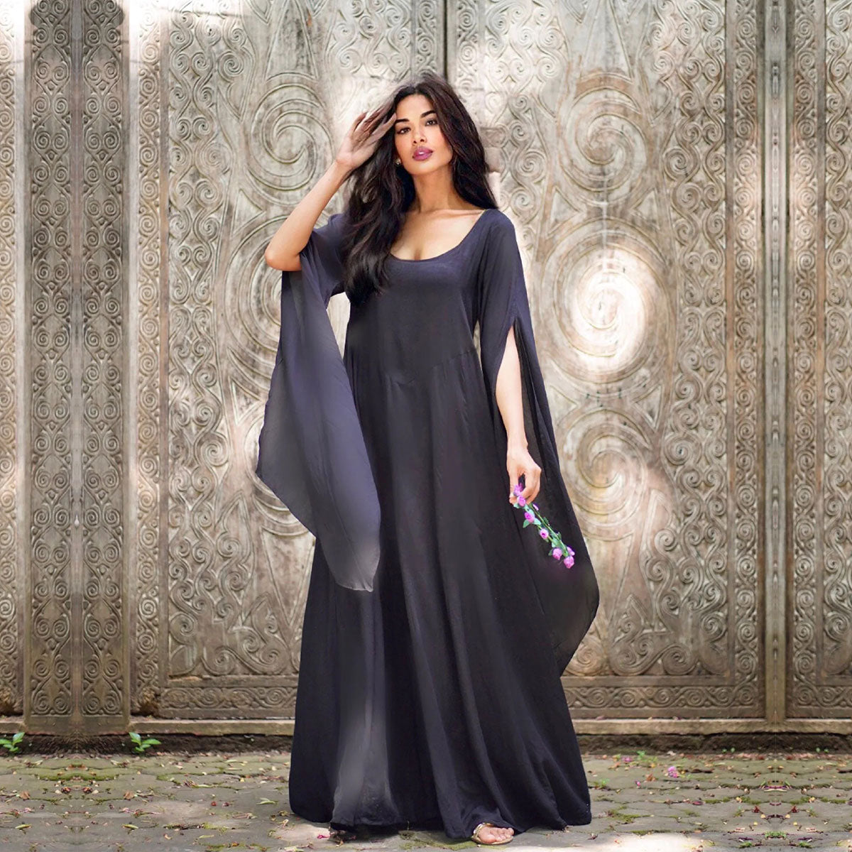 Sariah Renaissance Flowing Sleeve Boho Maxi Dress