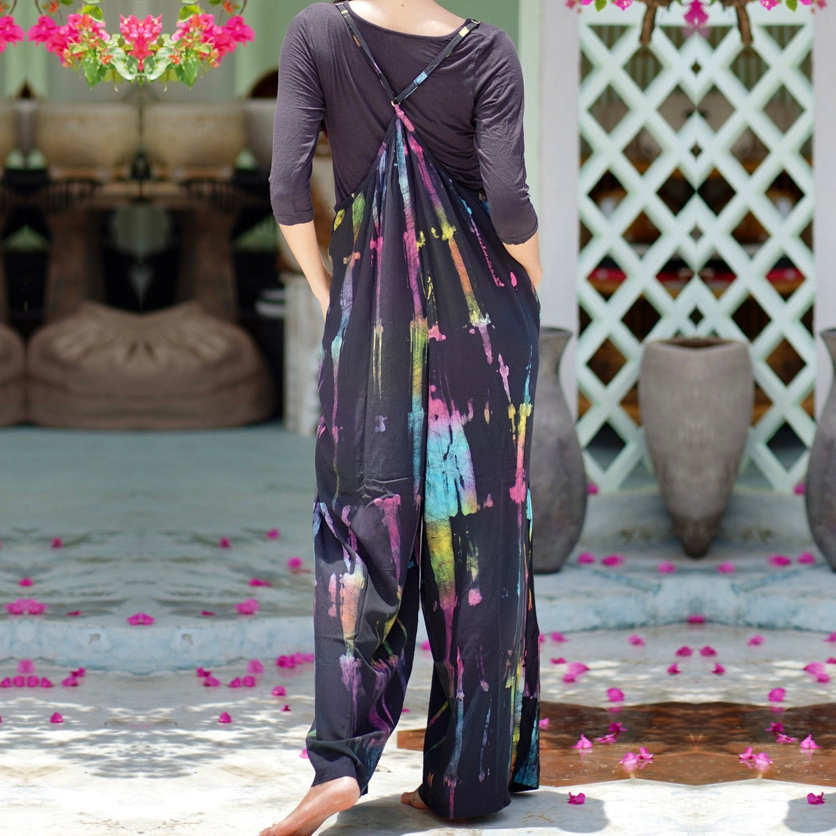 Annastacia Smocked Strappy Harem Sleeveless Jumpsuit