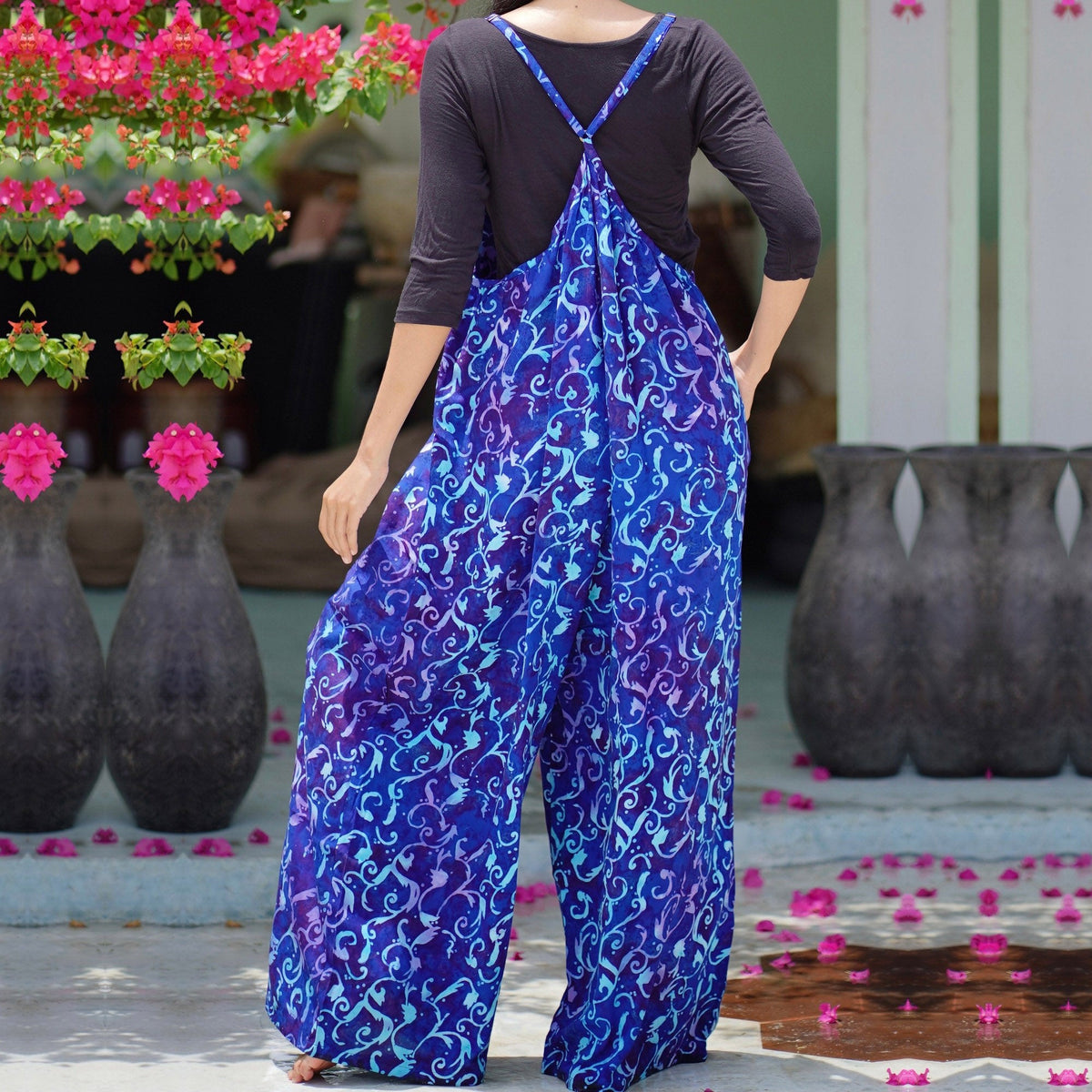 Annastacia Smocked Strappy Harem Sleeveless Jumpsuit