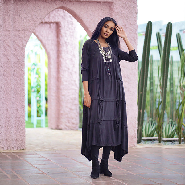 Riley Dress Boho Maxi Stretched Jersey A Line Resort To Wear