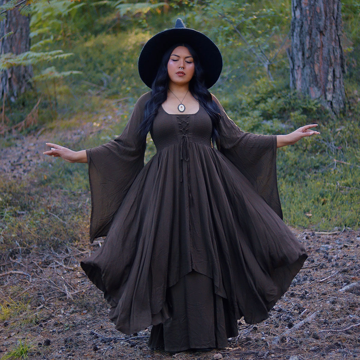 Landry Lace Up Fairy Renaissance Maxi Dress