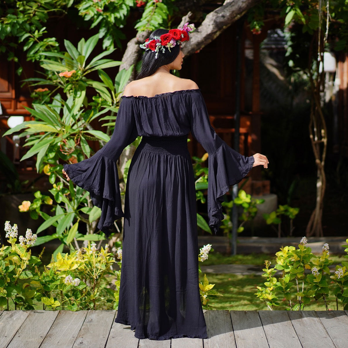 Kahlani CottageGoth Ren Faire Maxi Dress