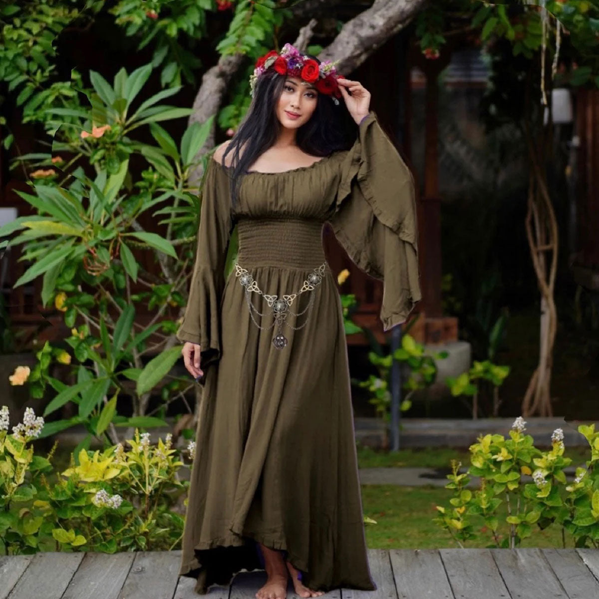 Paola Wiccan Goddess Maxi Dress