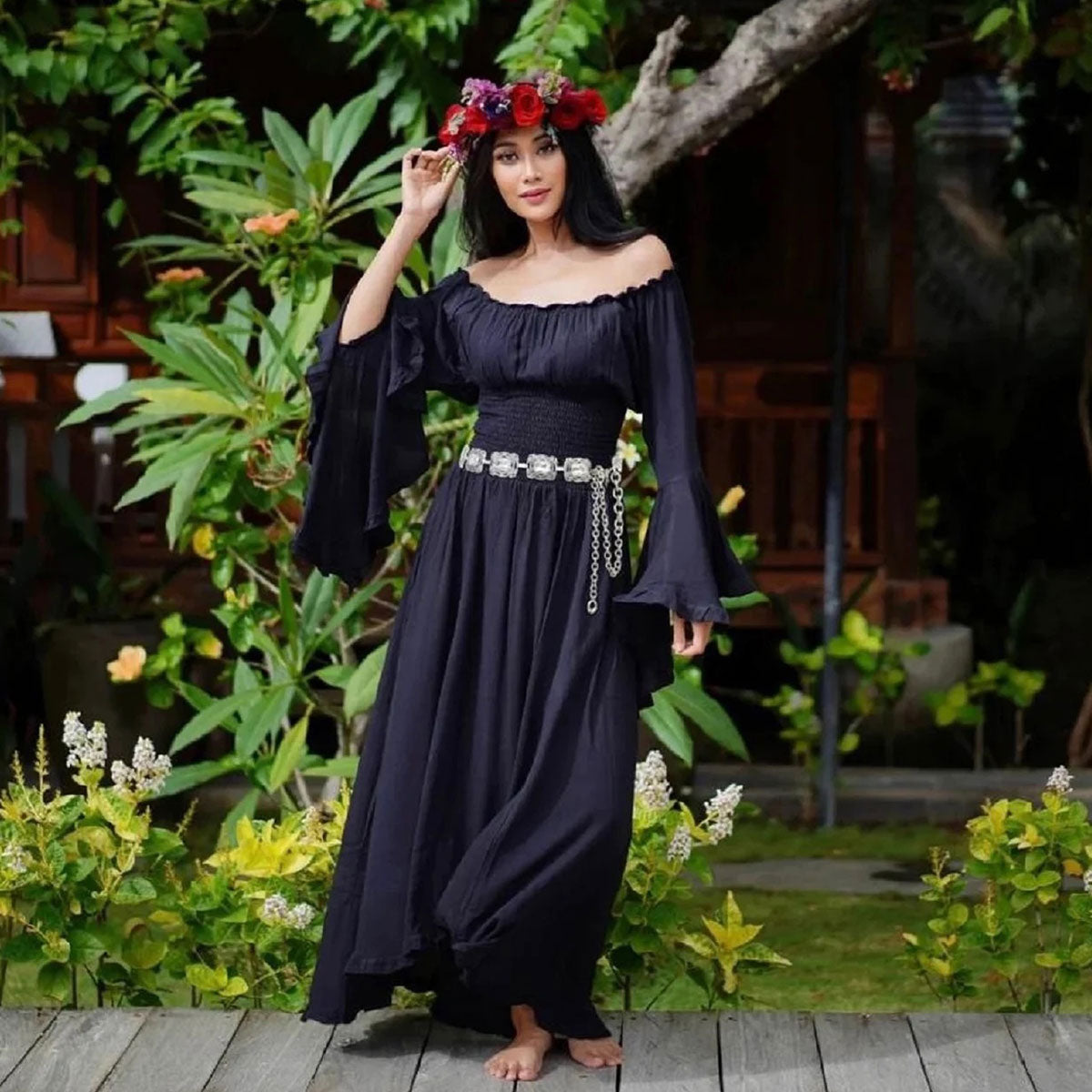 Paola Wiccan Goddess Maxi Dress
