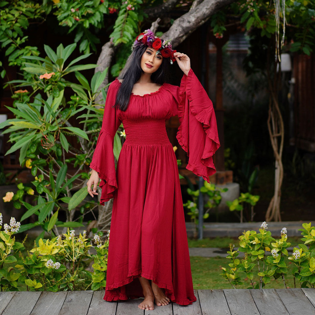 Kahlani CottageGoth Ren Faire Maxi Dress