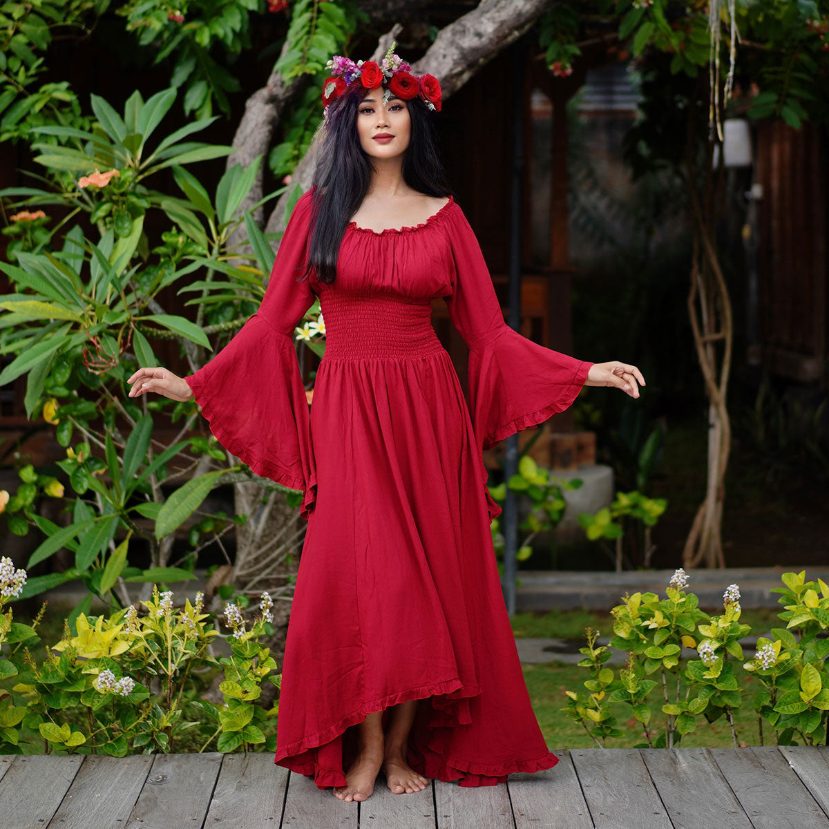 Kahlani CottageGoth Ren Faire Maxi Dress