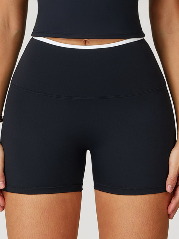 Contrast Color Stripe High-rise Flare Leggings