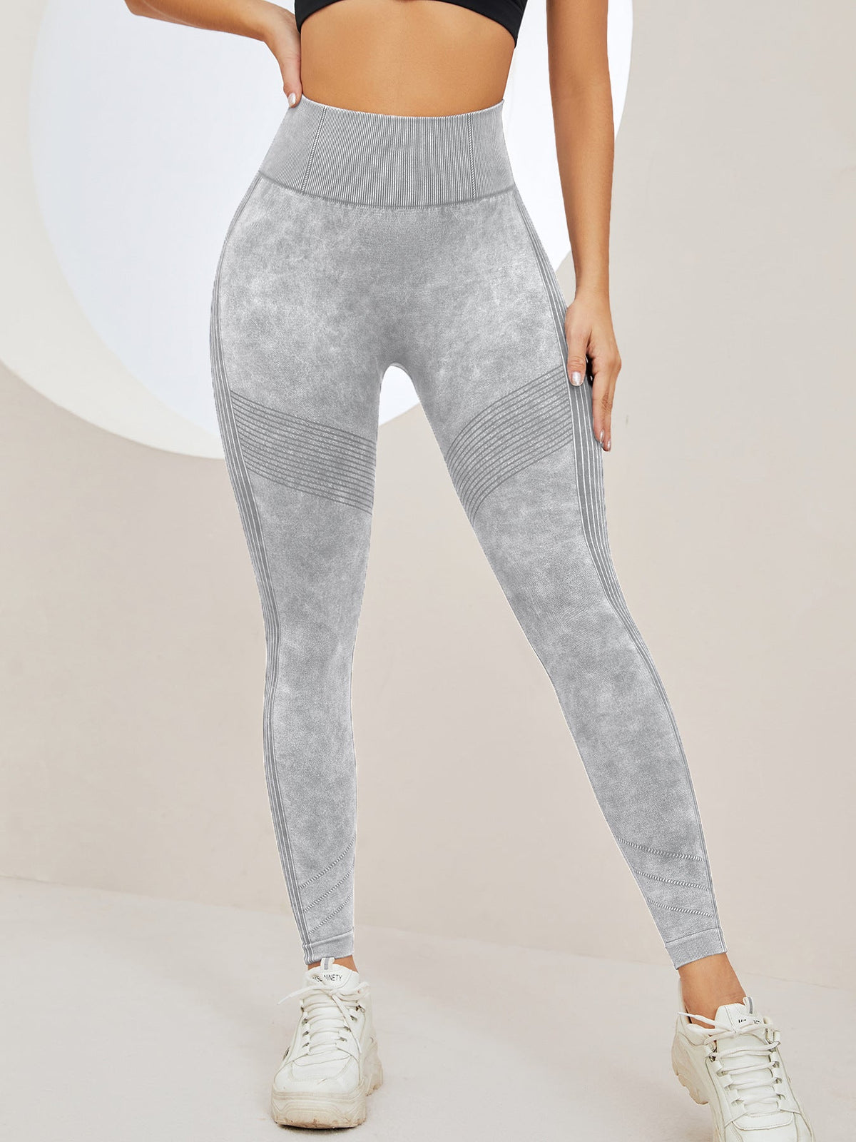Denim Scrunch Bum High-rise Leggings