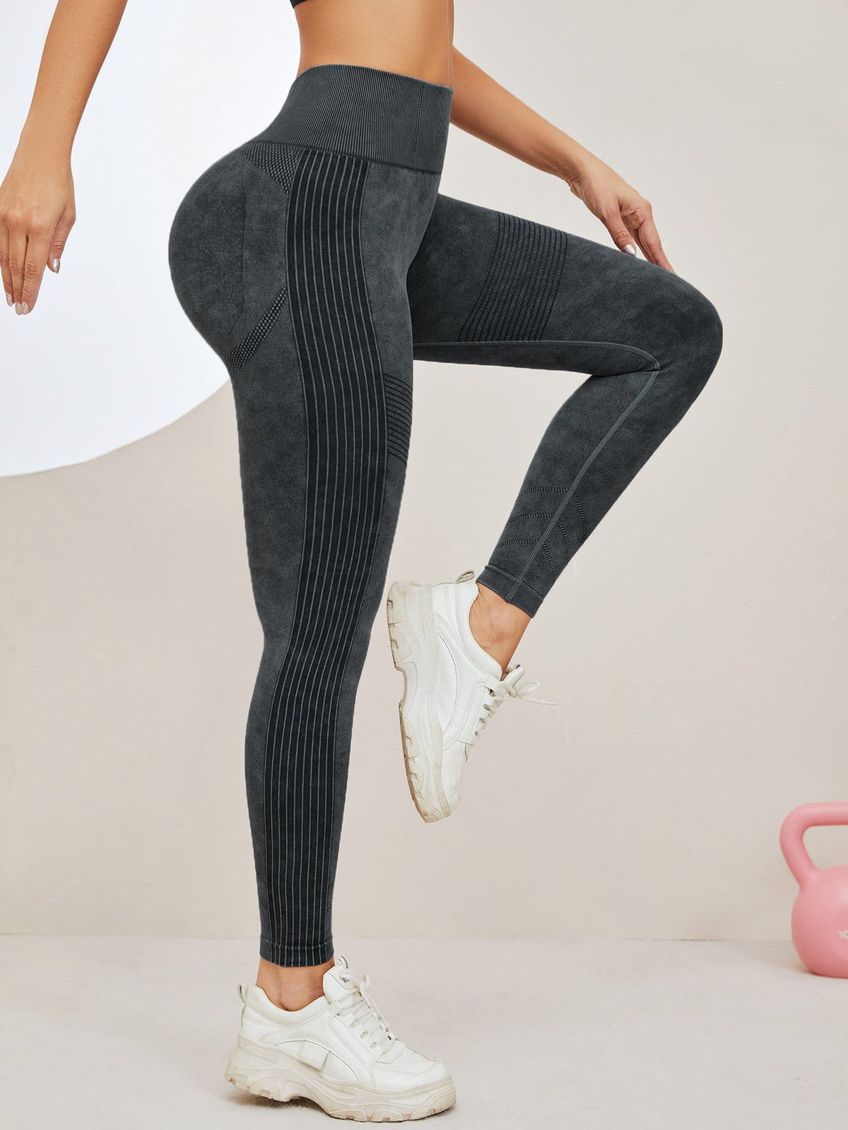 Denim Scrunch Bum High-rise Leggings
