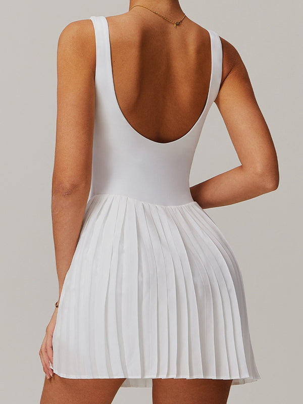 Backless 2 In 1 Quick-dry Dress