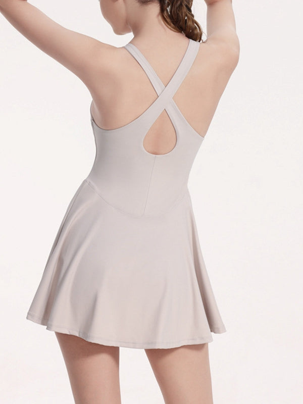Cross Back 2 In 1 Anti-glare Quick-dry Dress