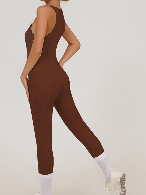 "Patchwork" Style Zipper Jumpsuit
