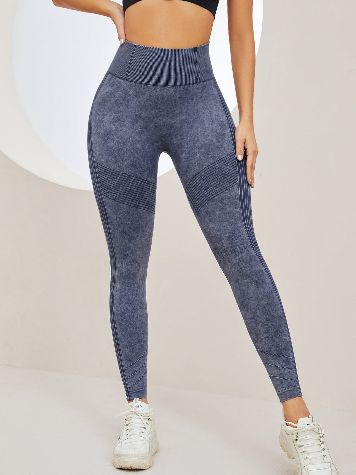 Denim Scrunch Bum High-rise Leggings