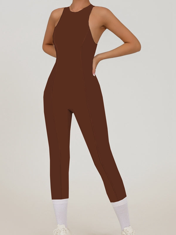 "Patchwork" Style Zipper Jumpsuit