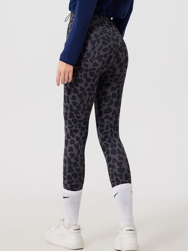 Fleece Leopard Print Leggings