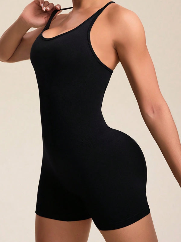 Backless Scrunch Bum Seamless Romper