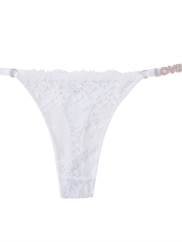 Femal Sexy Mesh Lace Metal Panties