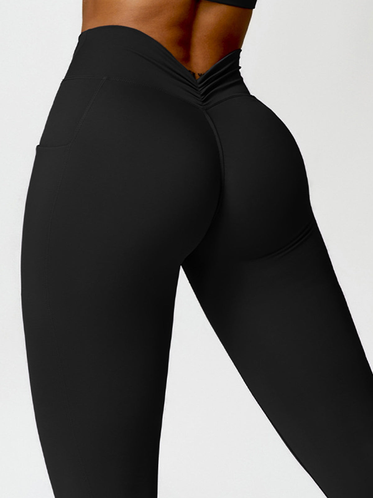 Deep V Back Pocket Leggings
