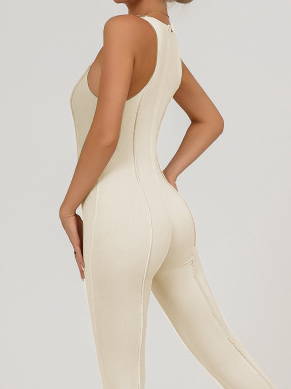 "Patchwork" Style Zipper Jumpsuit