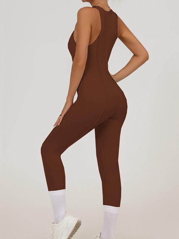 "Patchwork" Style Zipper Jumpsuit
