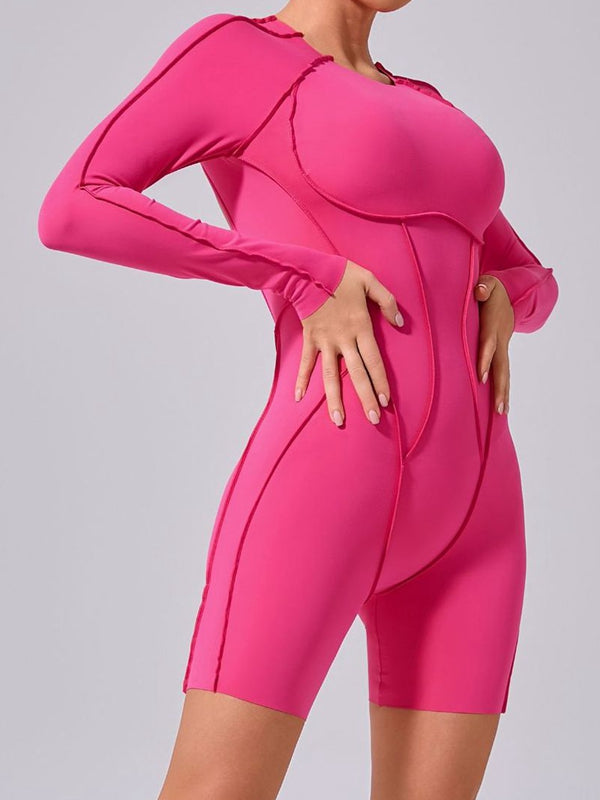 Heart Backless Long Sleeves Romper