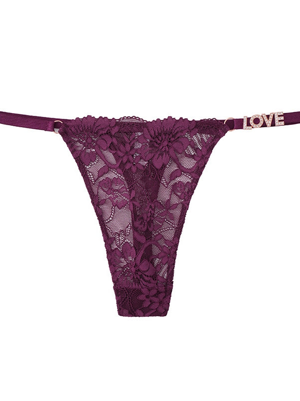 Femal Sexy Mesh Lace Metal Panties