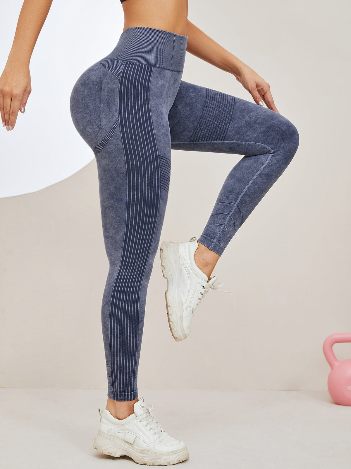 Denim Scrunch Bum High-rise Leggings