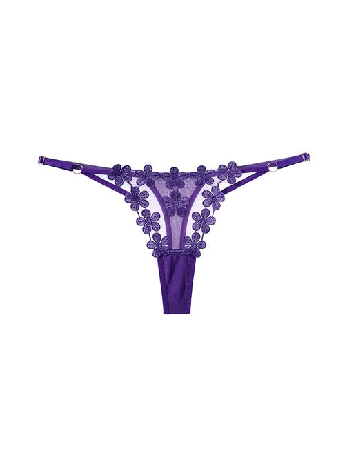 Lace Flower T-back Panties