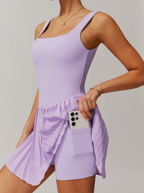 Backless 2 In 1 Quick-dry Dress