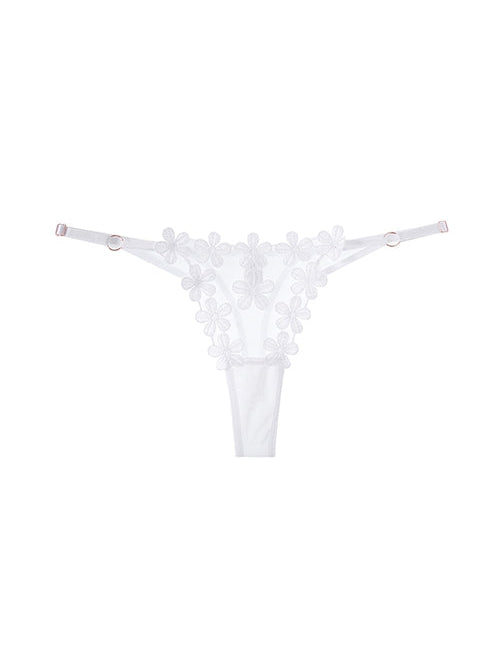 Lace Flower T-back Panties
