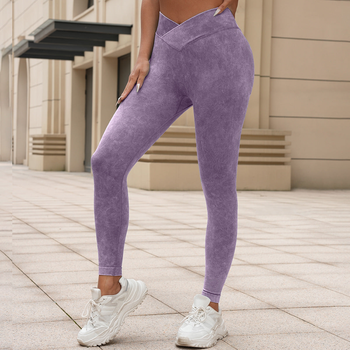 Denim Scrunch Bum High-rise Leggings
