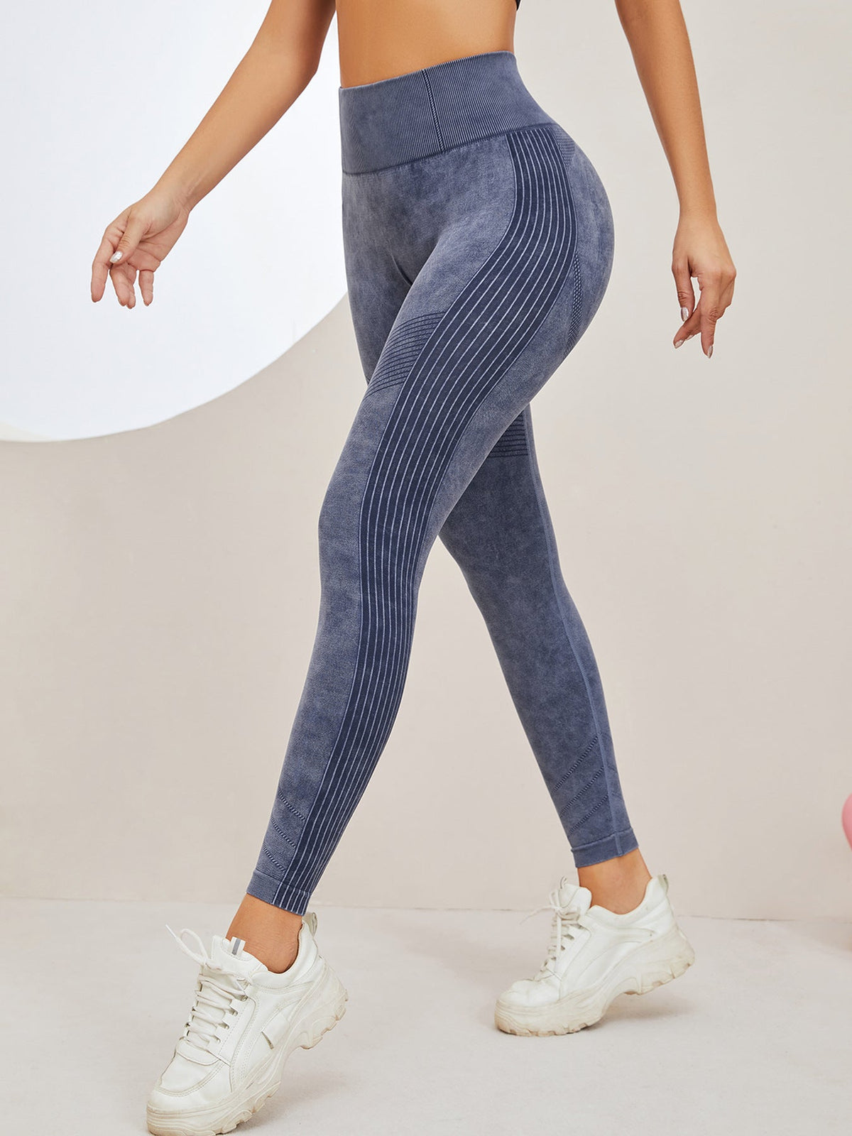 Denim Scrunch Bum High-rise Leggings