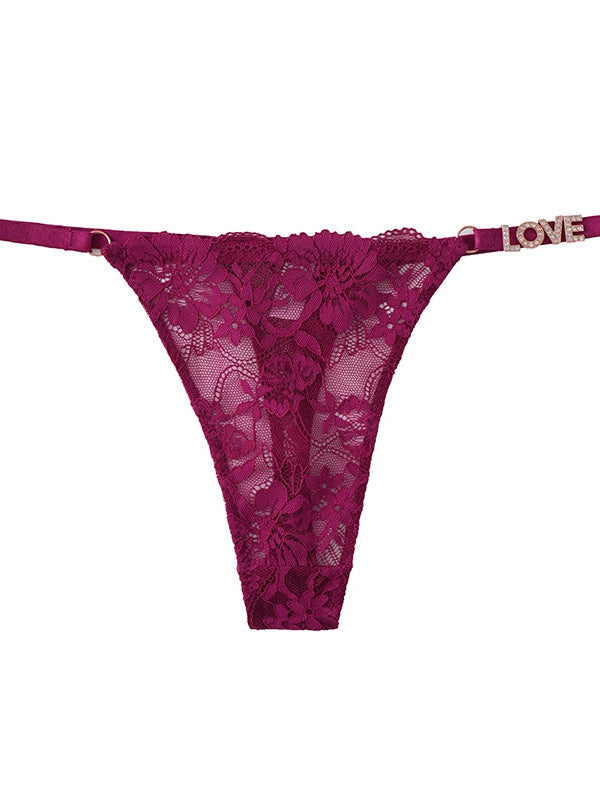 Femal Sexy Mesh Lace Metal Panties