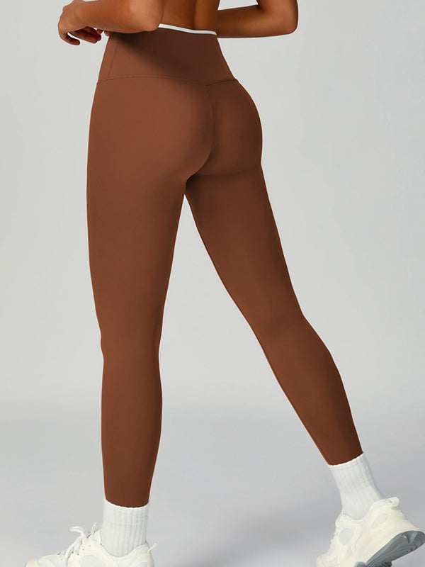 Contrast Color Stripe High-rise Flare Leggings