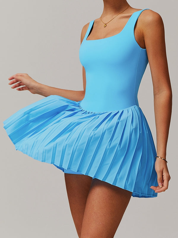 Backless 2 In 1 Quick-dry Dress