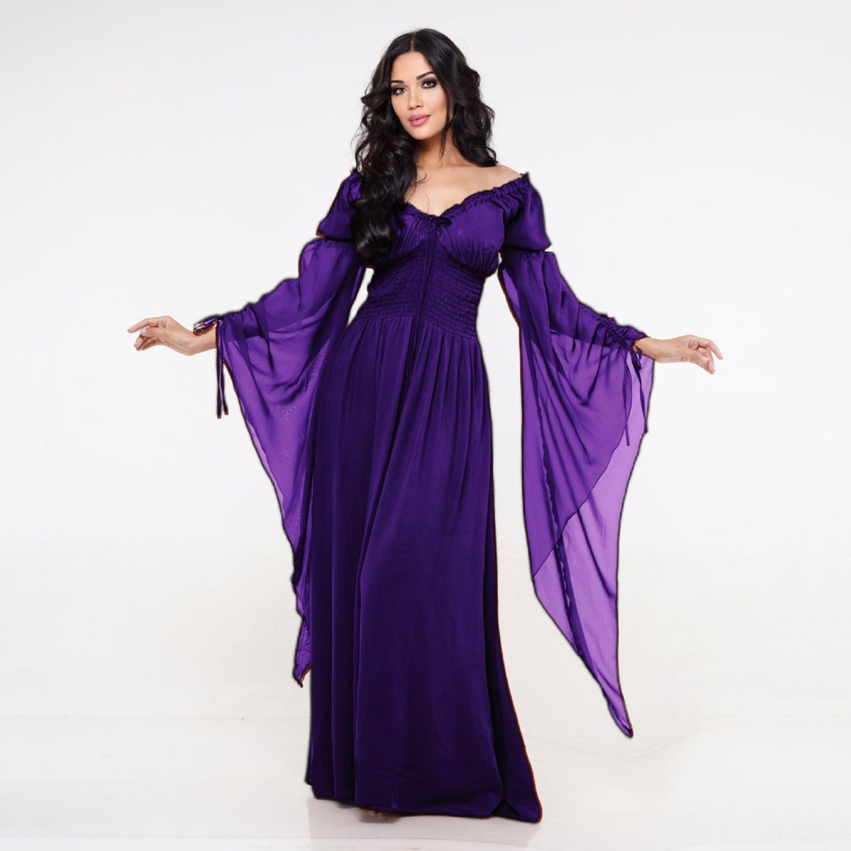 Helena Renaissance Flowing Sleeve Romantic Maxi Dress